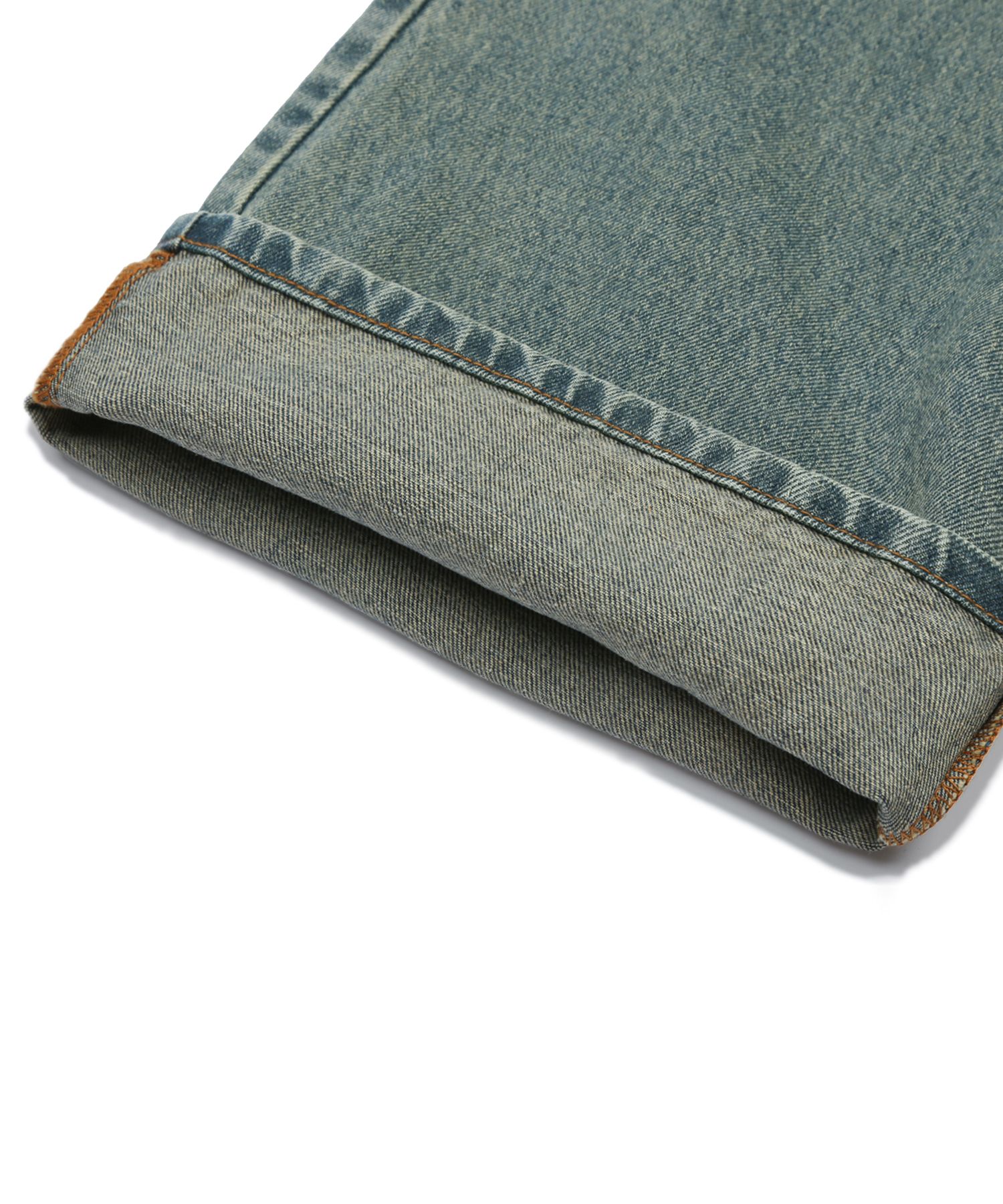 MUSINSA | TRILLION Yellow Washing Reverse Tuck Denim Pants