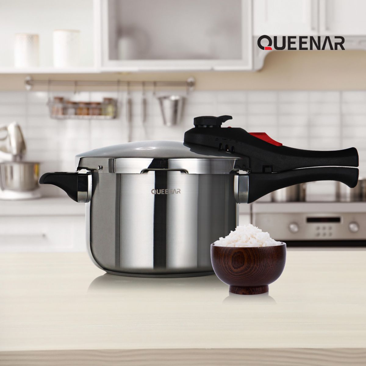 퀸나(QUEENAR) 알파플러스 압력솥 3.2L (5-6인용) QN-5003PC