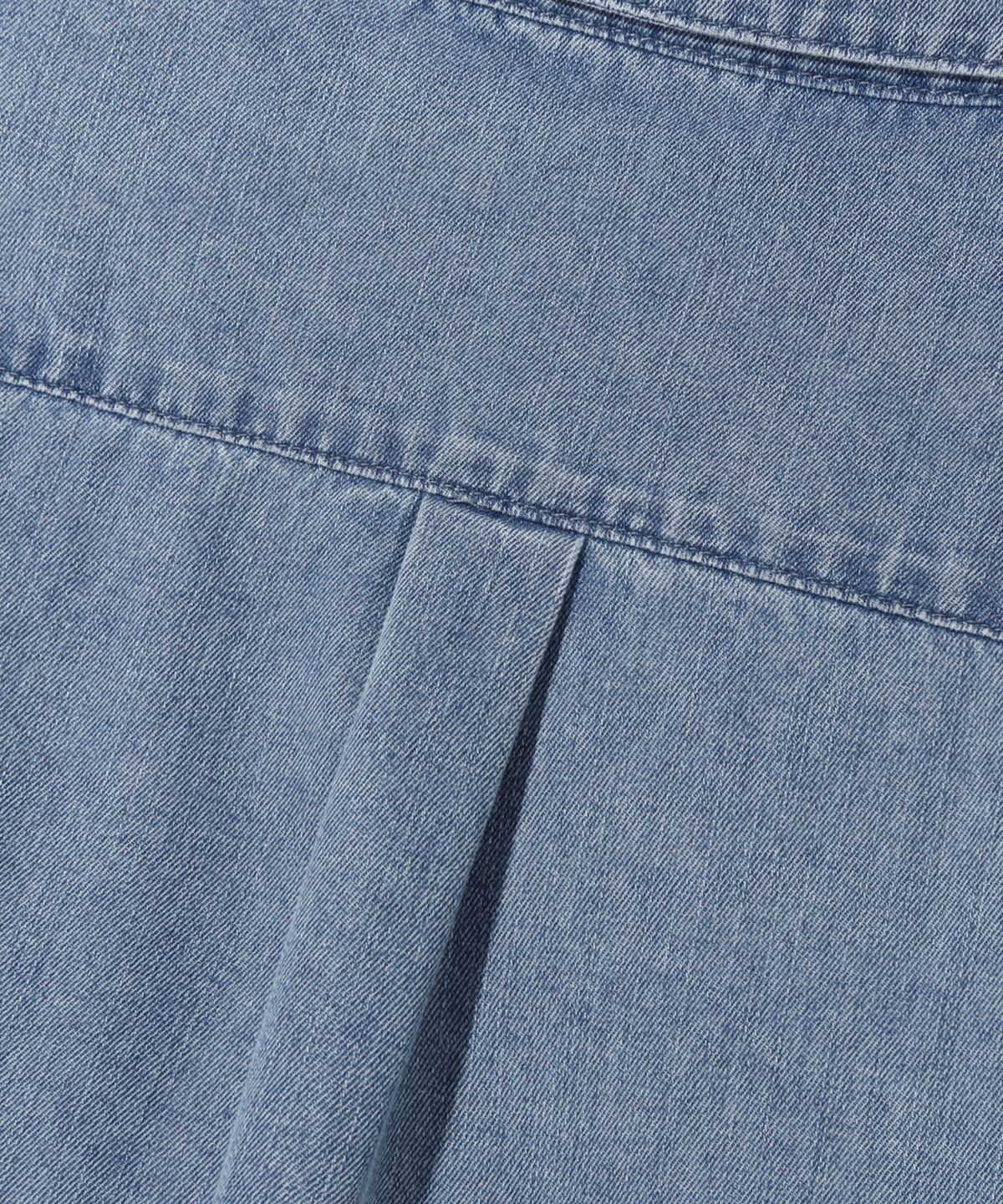 트릴리온(TRILLION) 스톤 워싱 오버핏 데님 긴팔 셔츠 (BLEACH BLUE)