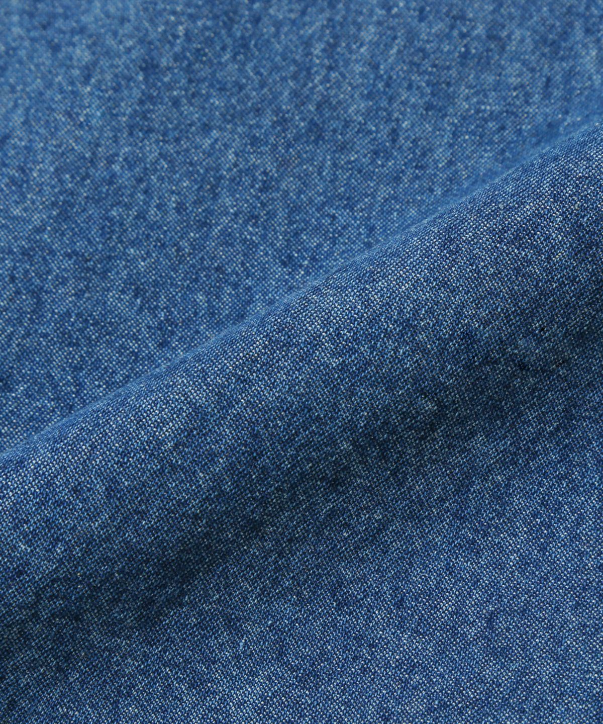 트릴리온(TRILLION) 스톤 워싱 오버핏 데님 긴팔 셔츠 (MIDDLE BLUE)