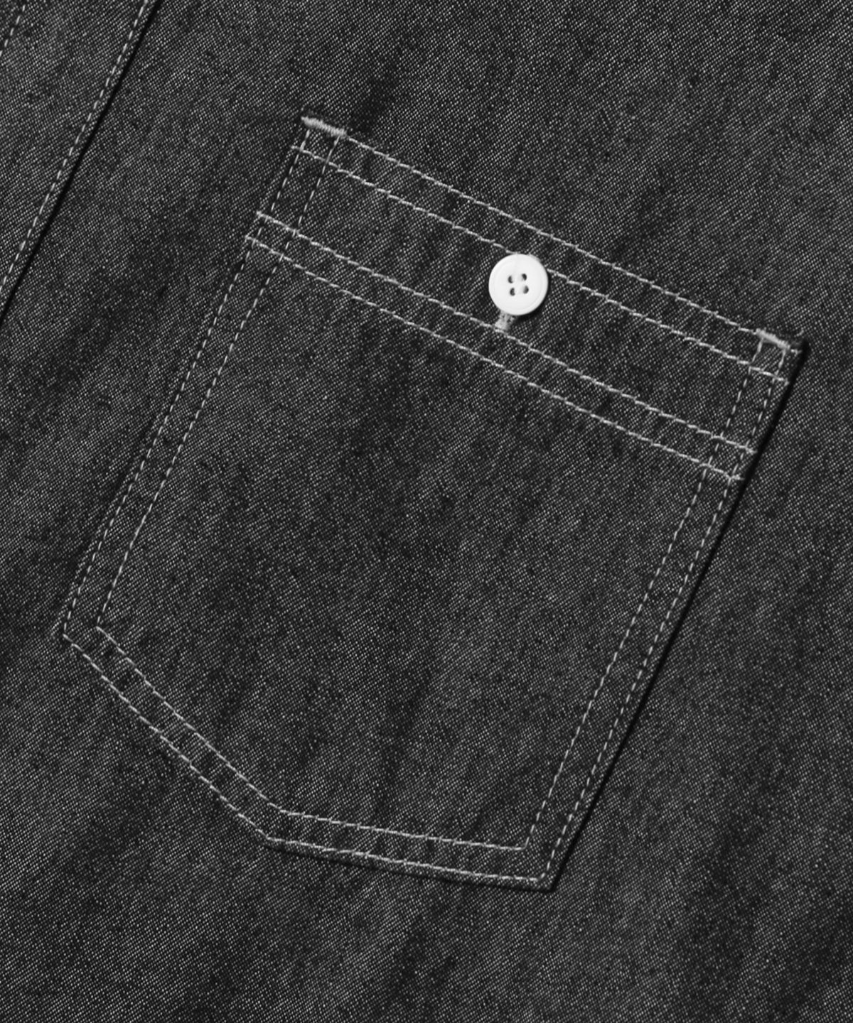 트릴리온(TRILLION) 스톤 워싱 오버핏 데님 긴팔 셔츠 (DEEP GRAY)