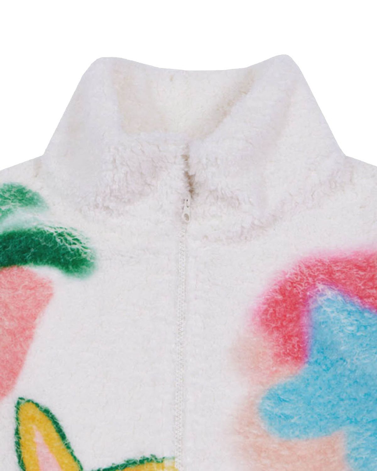 더뮤지엄비지터(THEMUSEUMVISITOR) CHARACTER DRAWING FLEECE JACKET (IVORY)