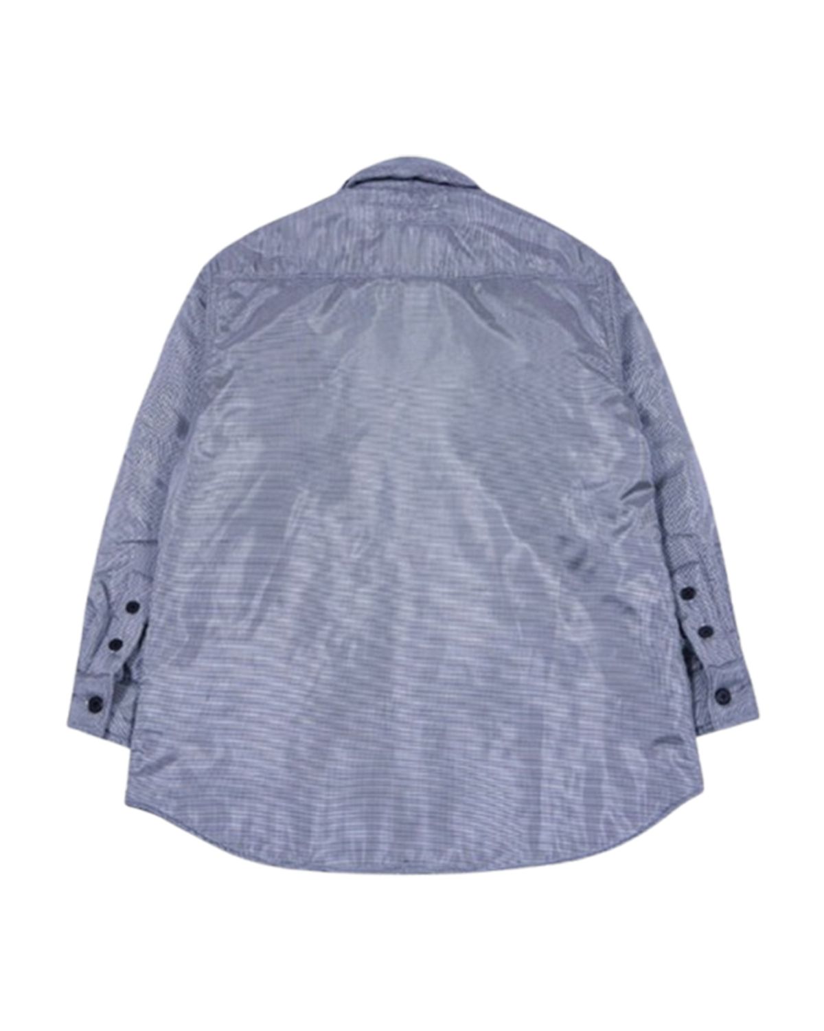 더뮤지엄비지터(THEMUSEUMVISITOR) CUBIC LOGO STITCHED PADDED SHIRTS (BLACK)