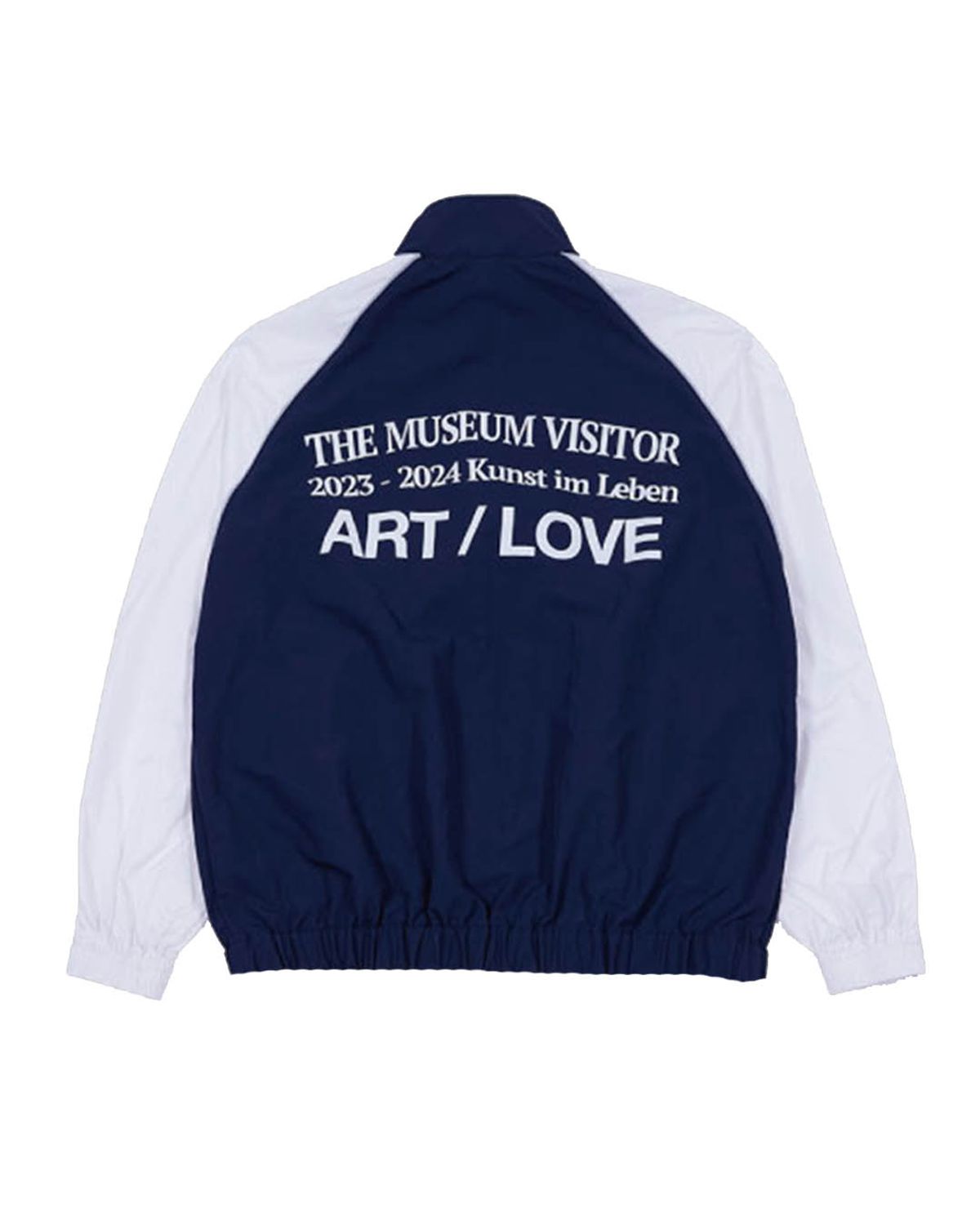 더뮤지엄비지터(THEMUSEUMVISITOR) REFLECTIVE LINE RAGLAN WINDBREAKER (NAVY)