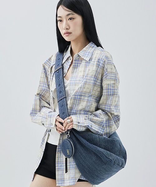 正規品 ★ MIM the wardrobe ★ MONTA DENIM MESSENGER BAG MIM The Wardrobe] Monta Denim Messenger Bag • Millie Style Store
