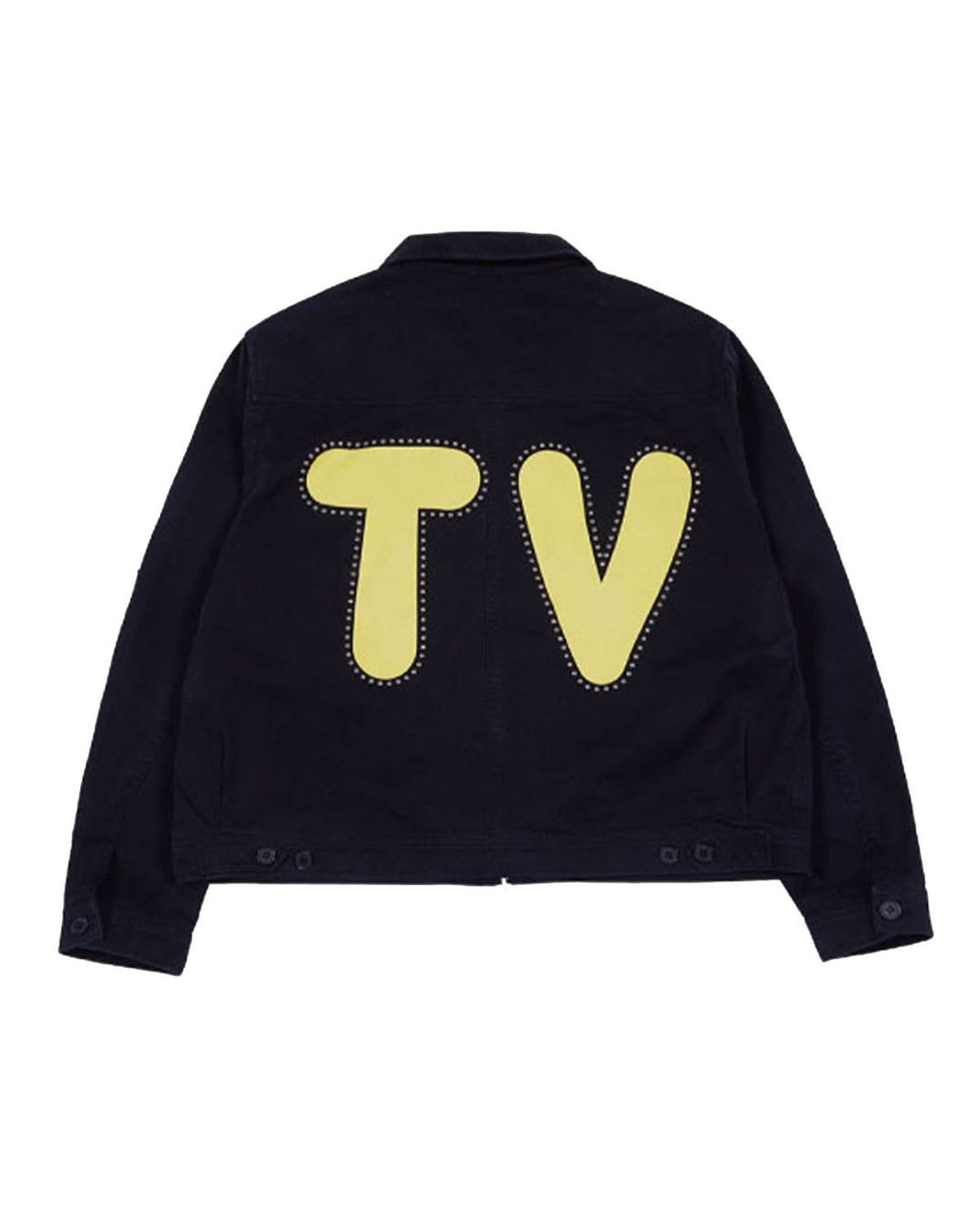 더뮤지엄비지터(THEMUSEUMVISITOR) STUD BACK LOGO CARPENTER JACKET (BLACK)
