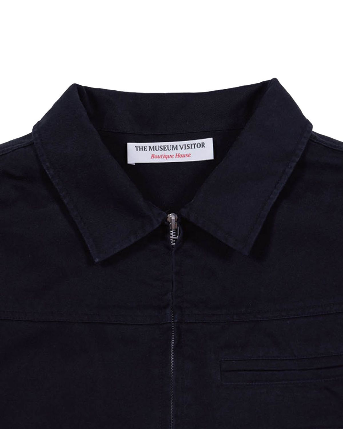 더뮤지엄비지터(THEMUSEUMVISITOR) STUD BACK LOGO CARPENTER JACKET (BLACK)