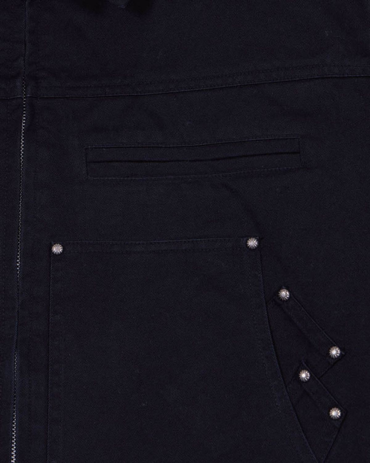 더뮤지엄비지터(THEMUSEUMVISITOR) STUD BACK LOGO CARPENTER JACKET (BLACK)