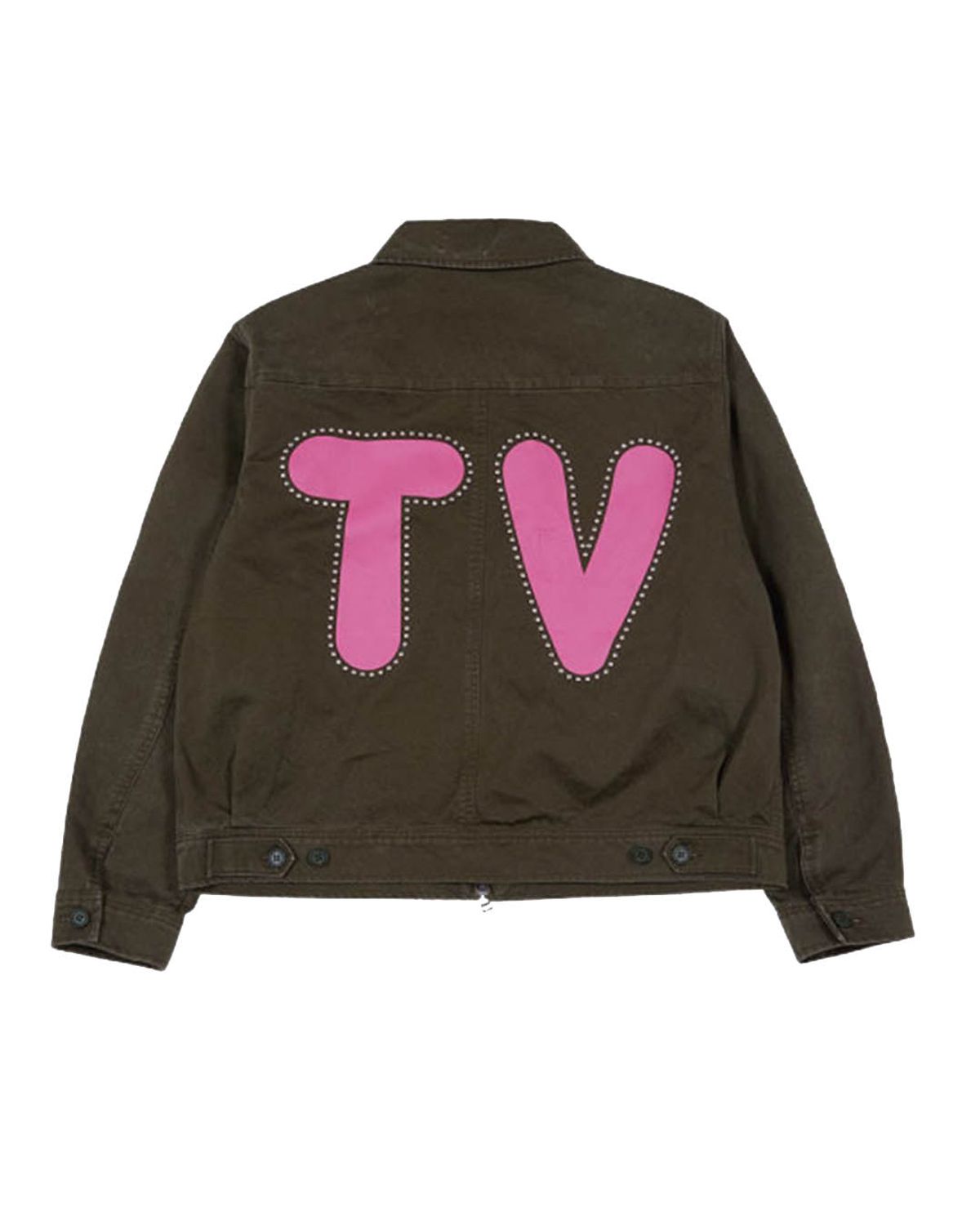 더뮤지엄비지터(THEMUSEUMVISITOR) STUD BACK LOGO CARPENTER JACKET (KHAKI)