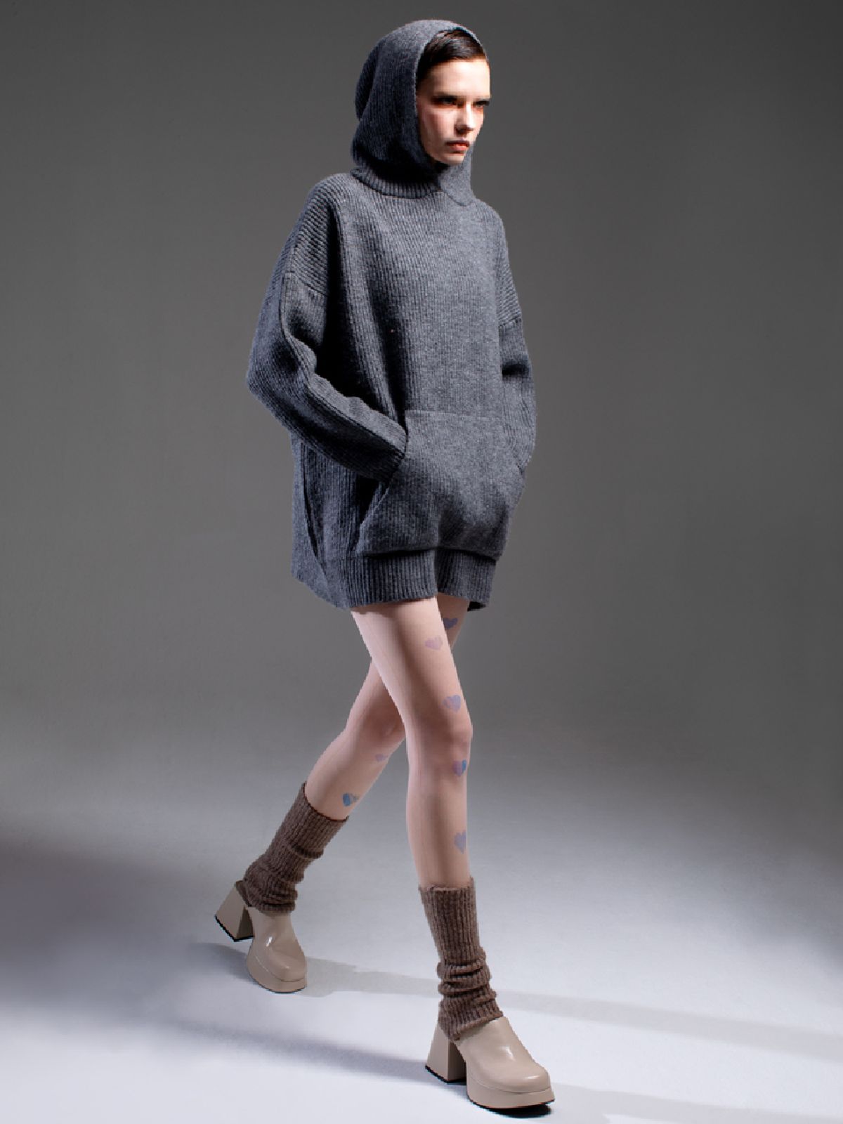 로맨틱타이거(ROMANTIC TIGER) Heart is Poped Out tights (Skin)