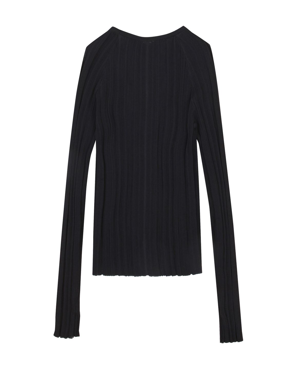라라폭스(LALAFOX) RIBBED CUT OUT CARDIGAN BLACK BP1KG001