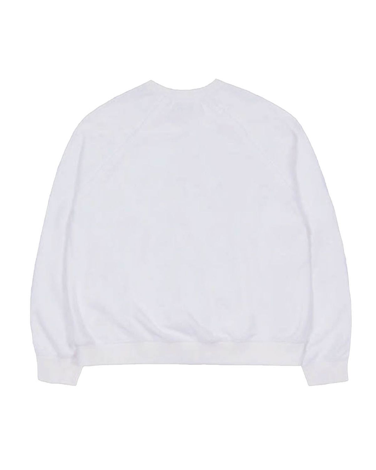 더뮤지엄비지터(THEMUSEUMVISITOR) HEART PRINTED INSIDE-OUT SWEATSHIRTS (WHITE)