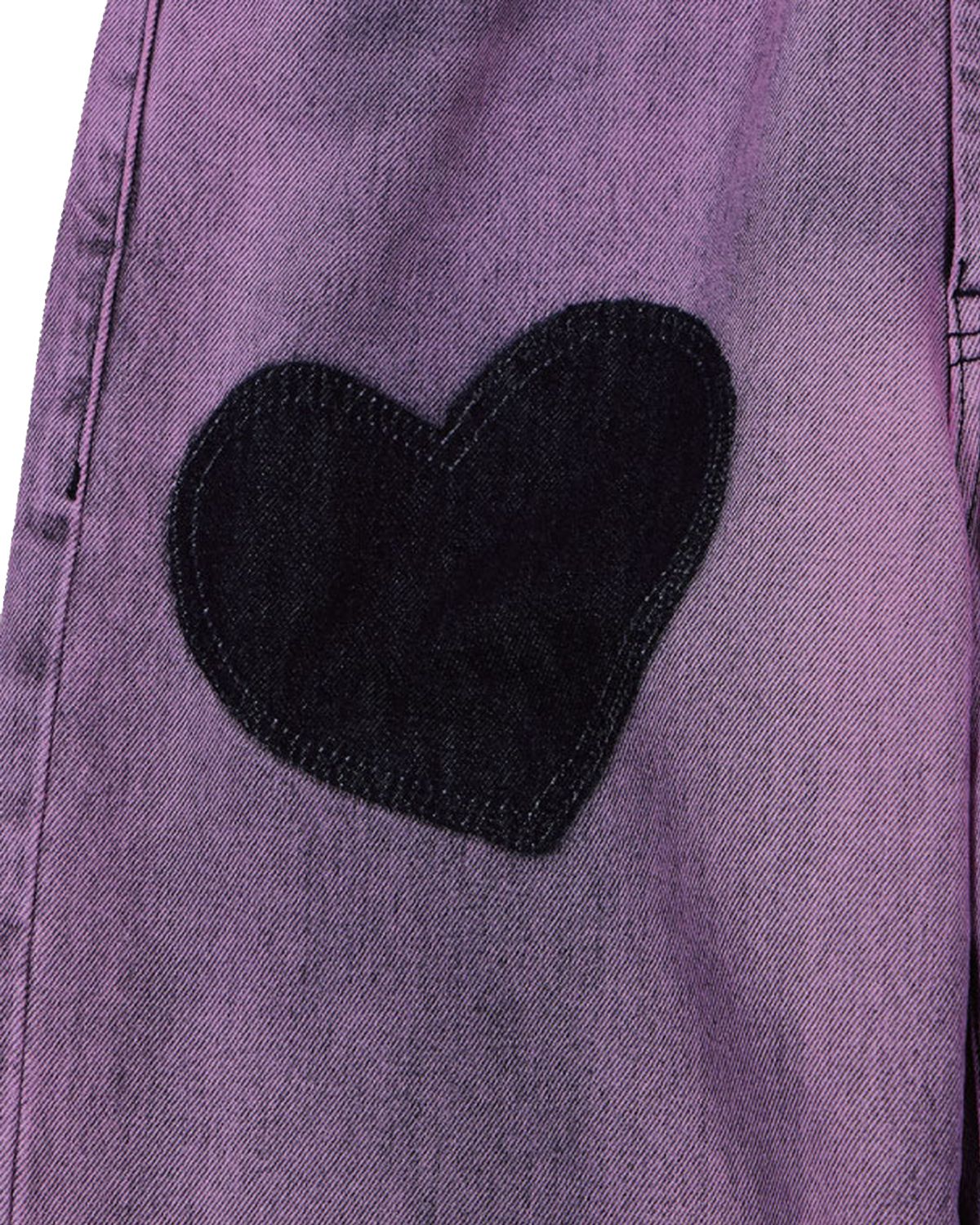 더뮤지엄비지터(THEMUSEUMVISITOR) HEART BLEACHED DENIM PANTS (PINK)