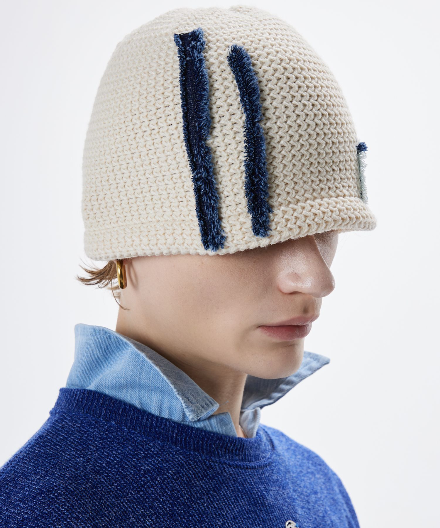 ★INFINITE ウヒョン★RSSC★送料込★韓国 DENIM PATCHED BEANIE MUSINSA | RSSC DENIM PATCHED KNIT BEANIE - IVORY