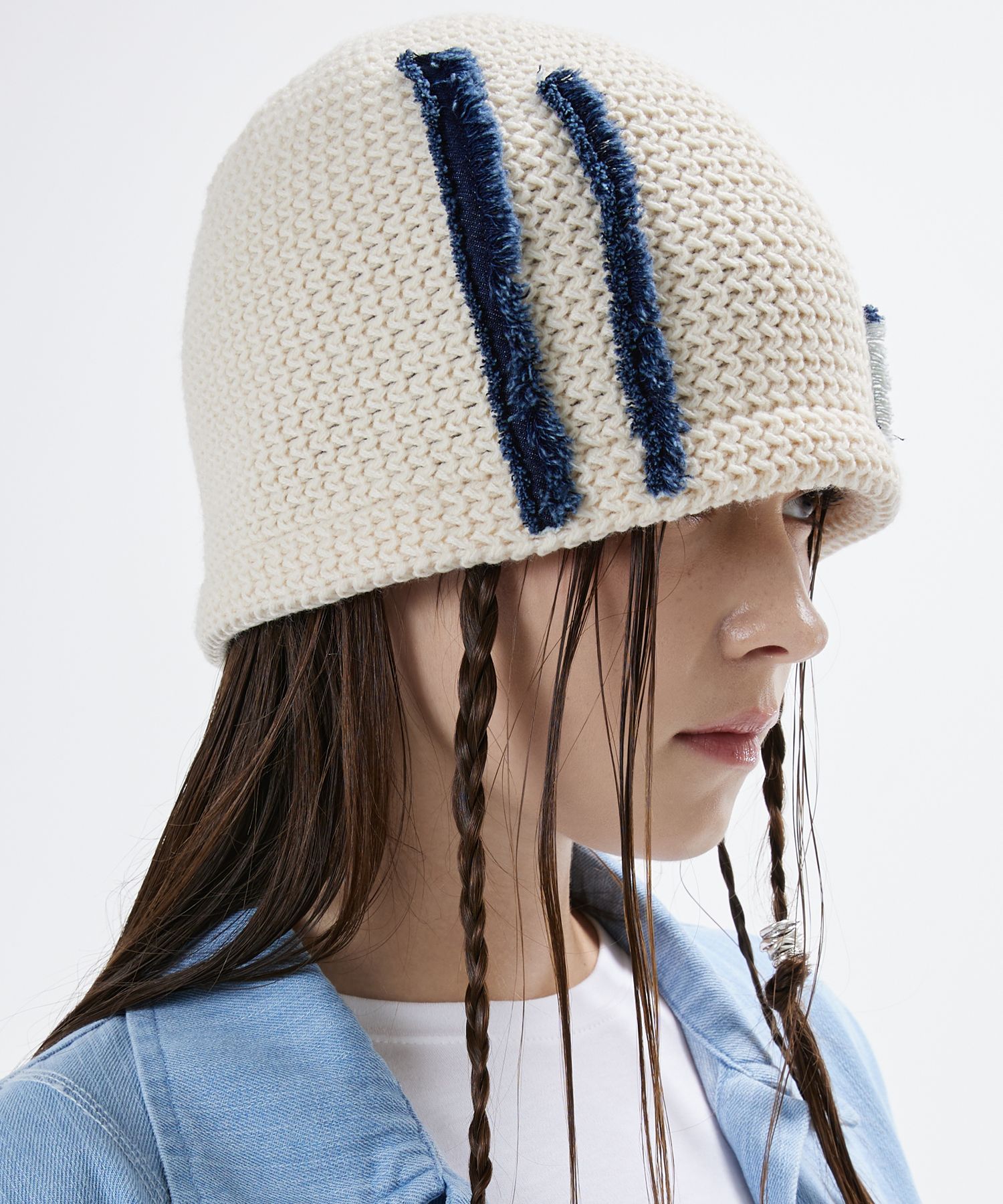 ★INFINITE ウヒョン★RSSC★送料込★韓国 DENIM PATCHED BEANIE MUSINSA | RSSC DENIM PATCHED KNIT BEANIE - IVORY