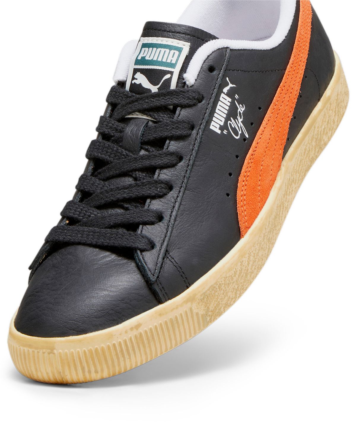 푸마(PUMA) 클라이드 빈티지- 블랙:오렌지 / 394687-02