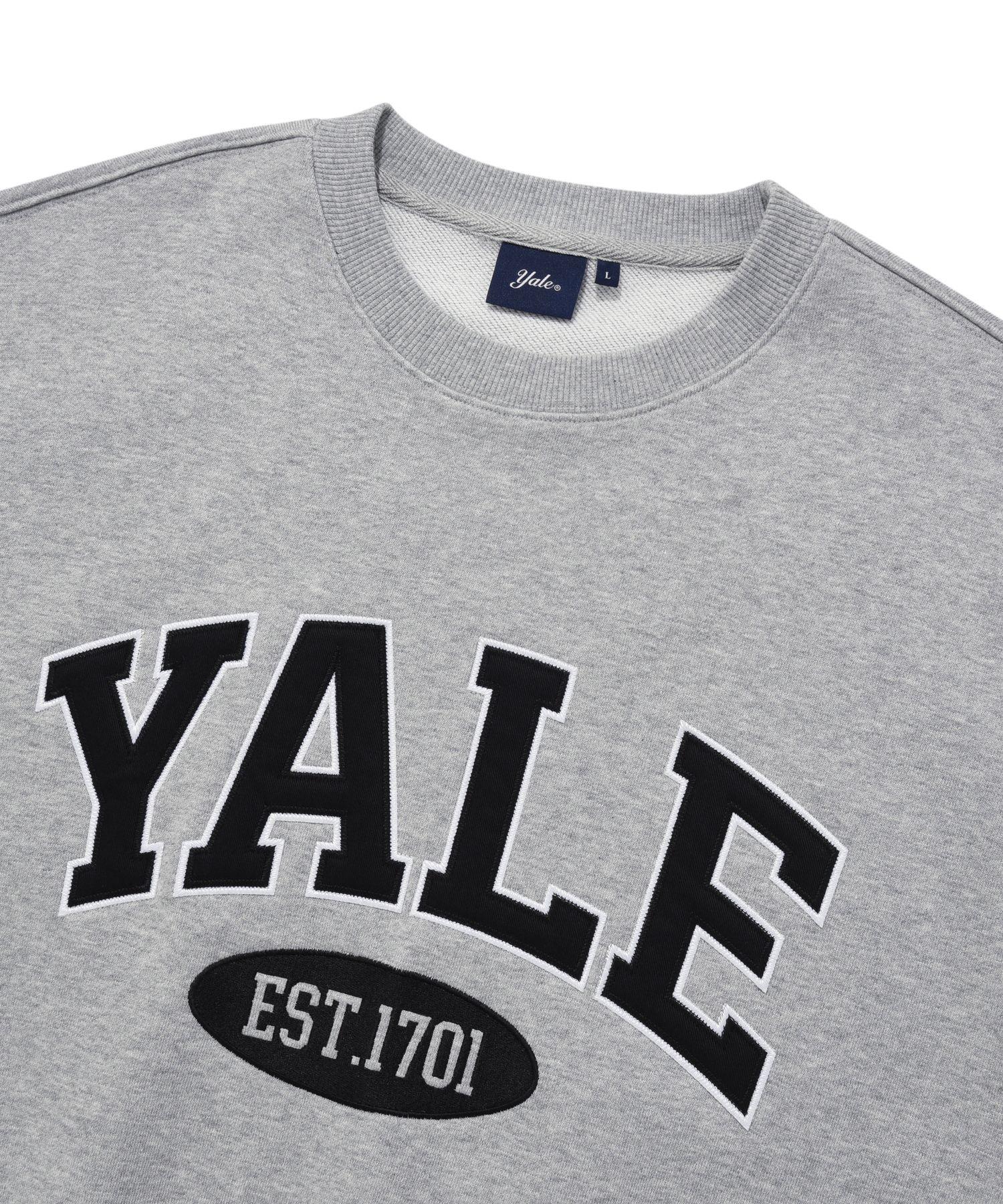 [ YALE ]★ 2 TONE ARCH CREWNECK MUSINSA公式 | YALE Two-tone arch sweatshirt_gray
