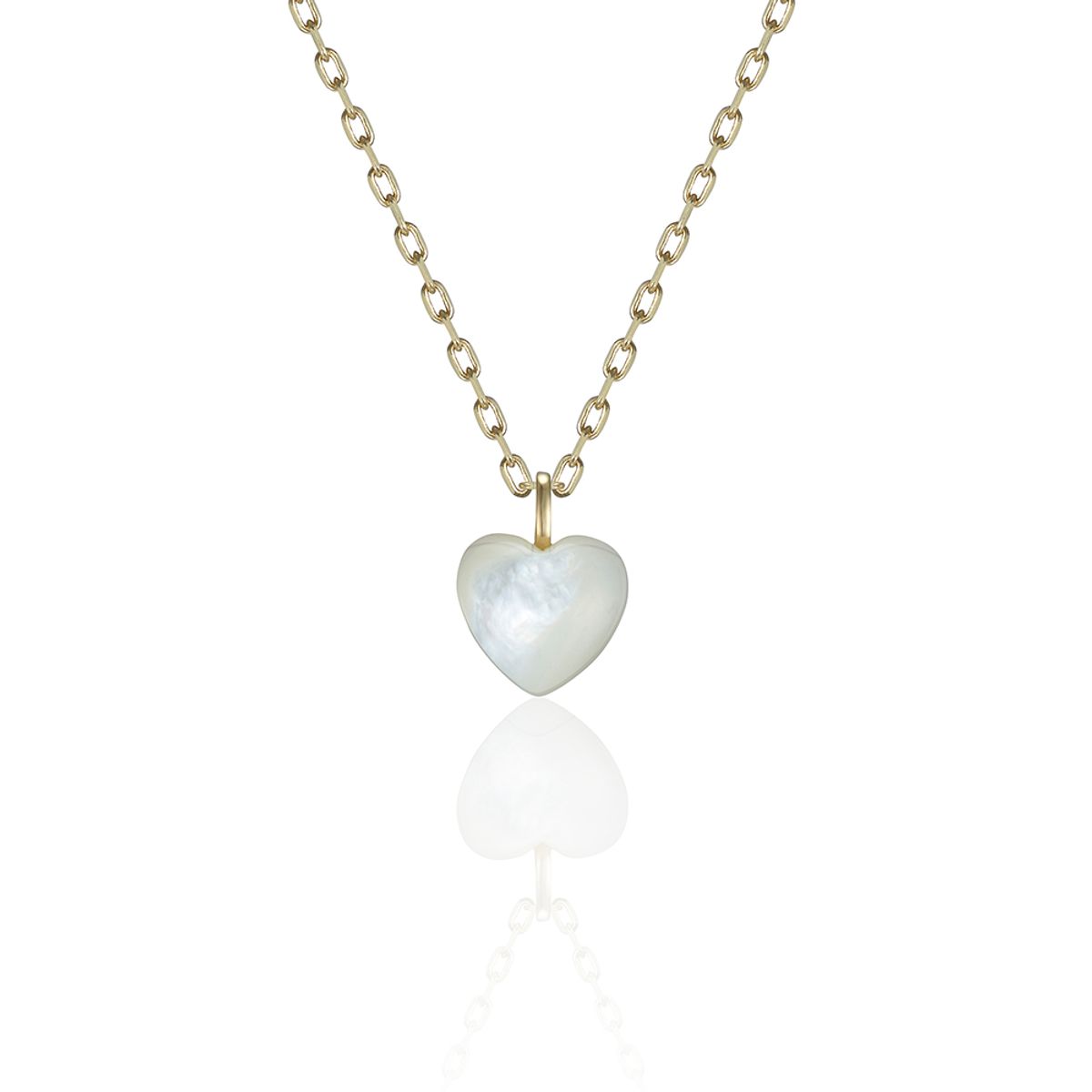 룬느(LUNNE) 14k 하트 원석 10mm 목걸이 (14k골드) #LFN10