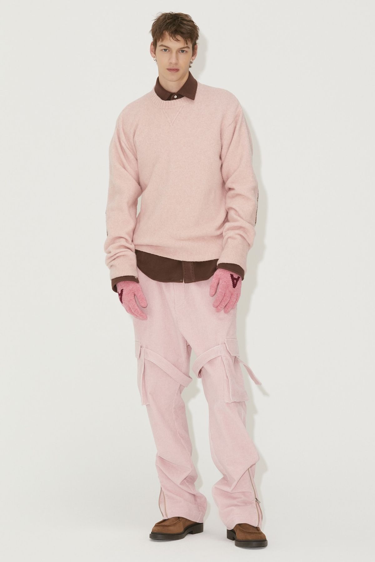 노앙(NOHANT) ELBOW PATCH SOFT KNIT AURORA PINK