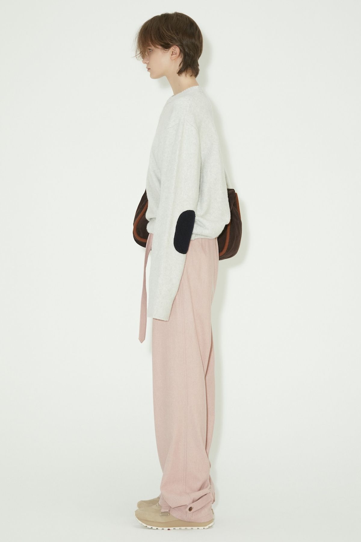 노앙(NOHANT) ELBOW PATCH SOFT KNIT AURORA GRAY
