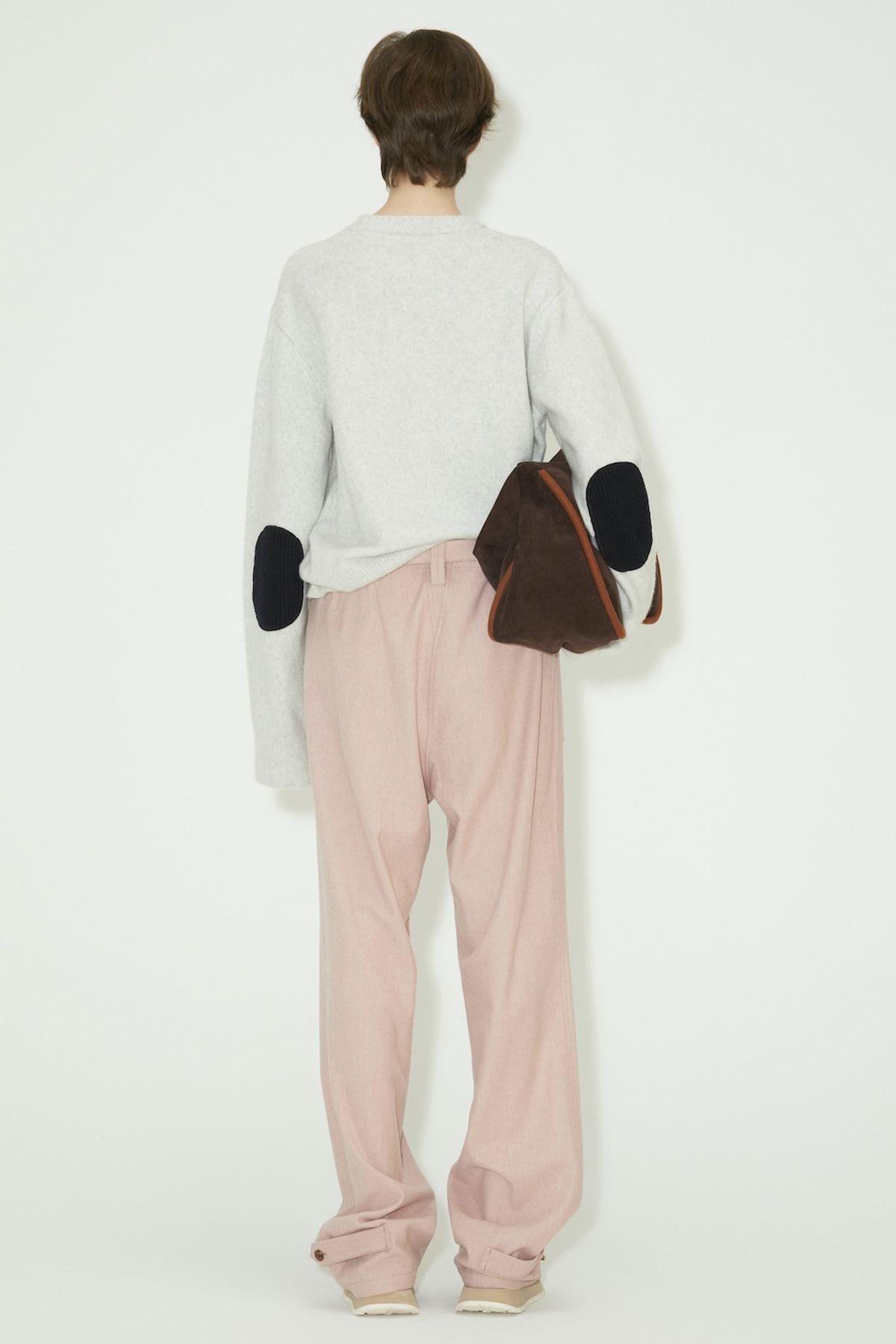 노앙(NOHANT) ELBOW PATCH SOFT KNIT AURORA GRAY