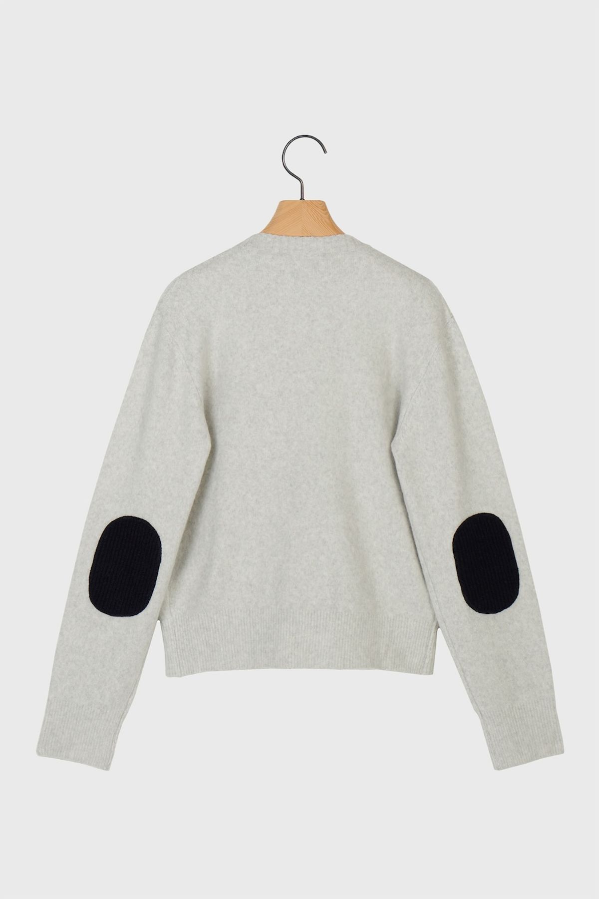 노앙(NOHANT) ELBOW PATCH SOFT KNIT AURORA GRAY
