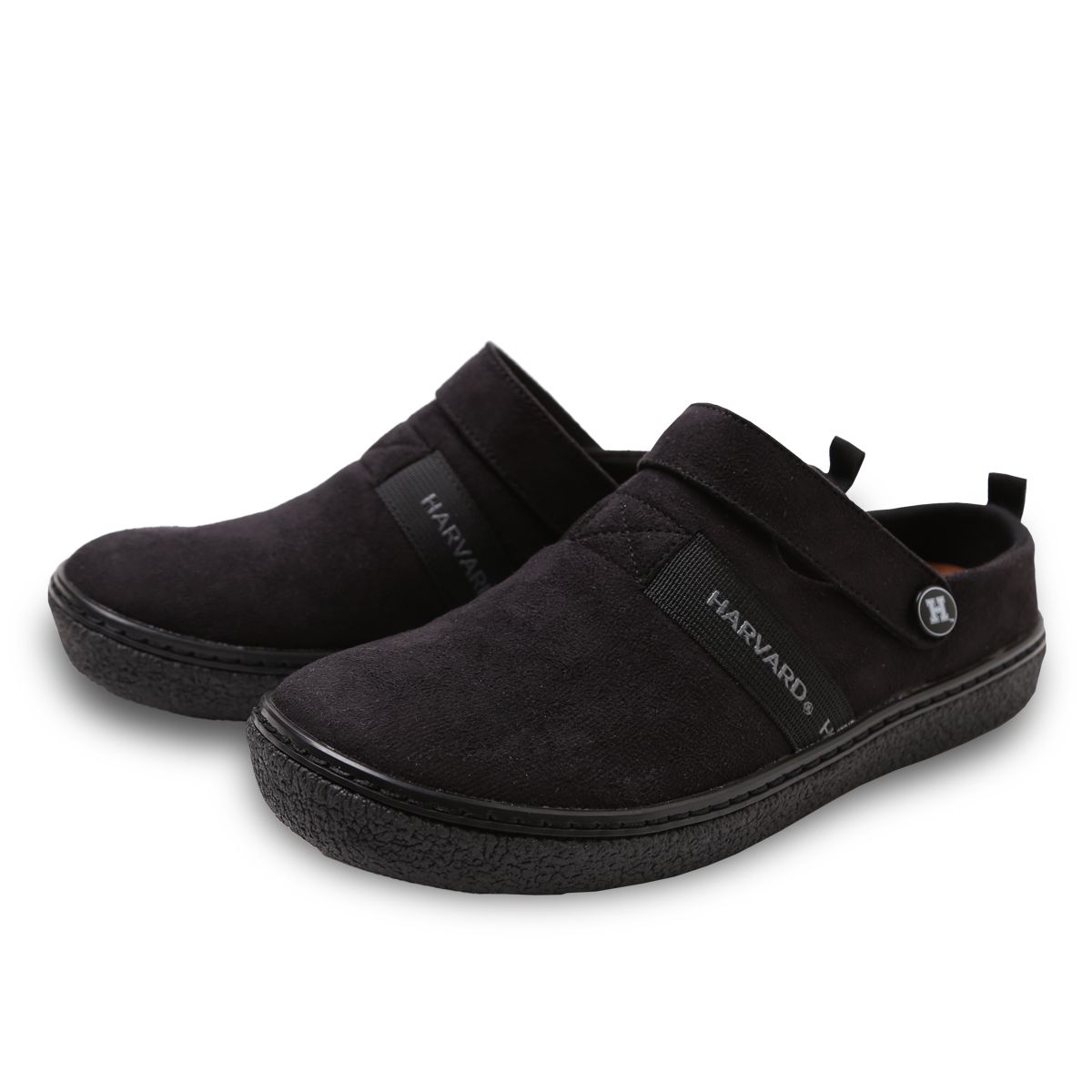 하버드 슈즈(HARVARD SHOES) 겟츠 성인 블로퍼 스웨이드 슬리퍼 블랙