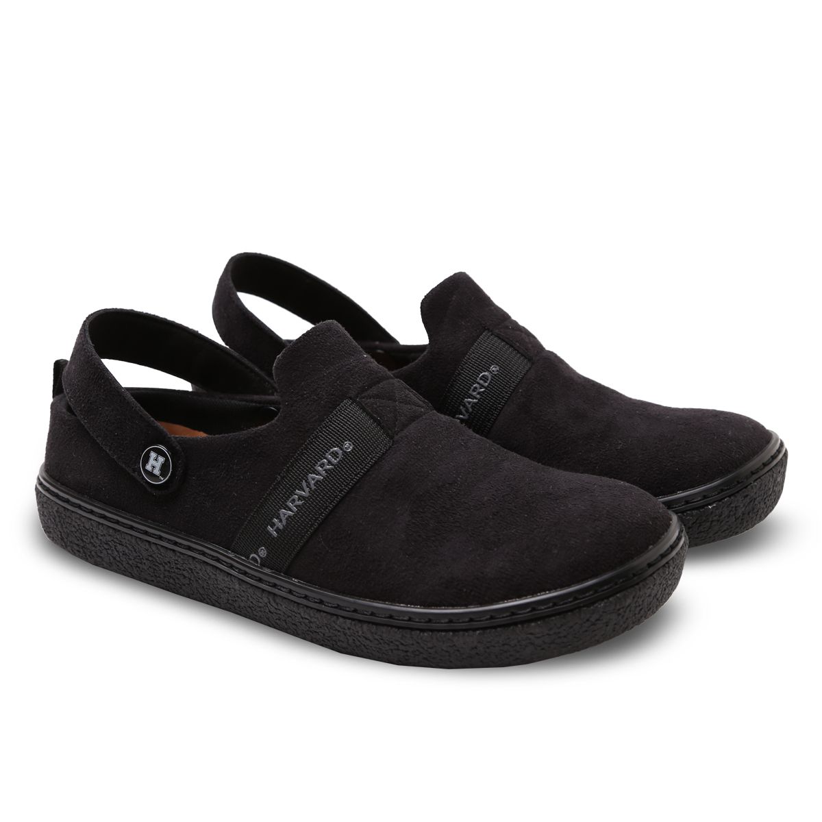 하버드 슈즈(HARVARD SHOES) 겟츠 성인 블로퍼 스웨이드 슬리퍼 블랙