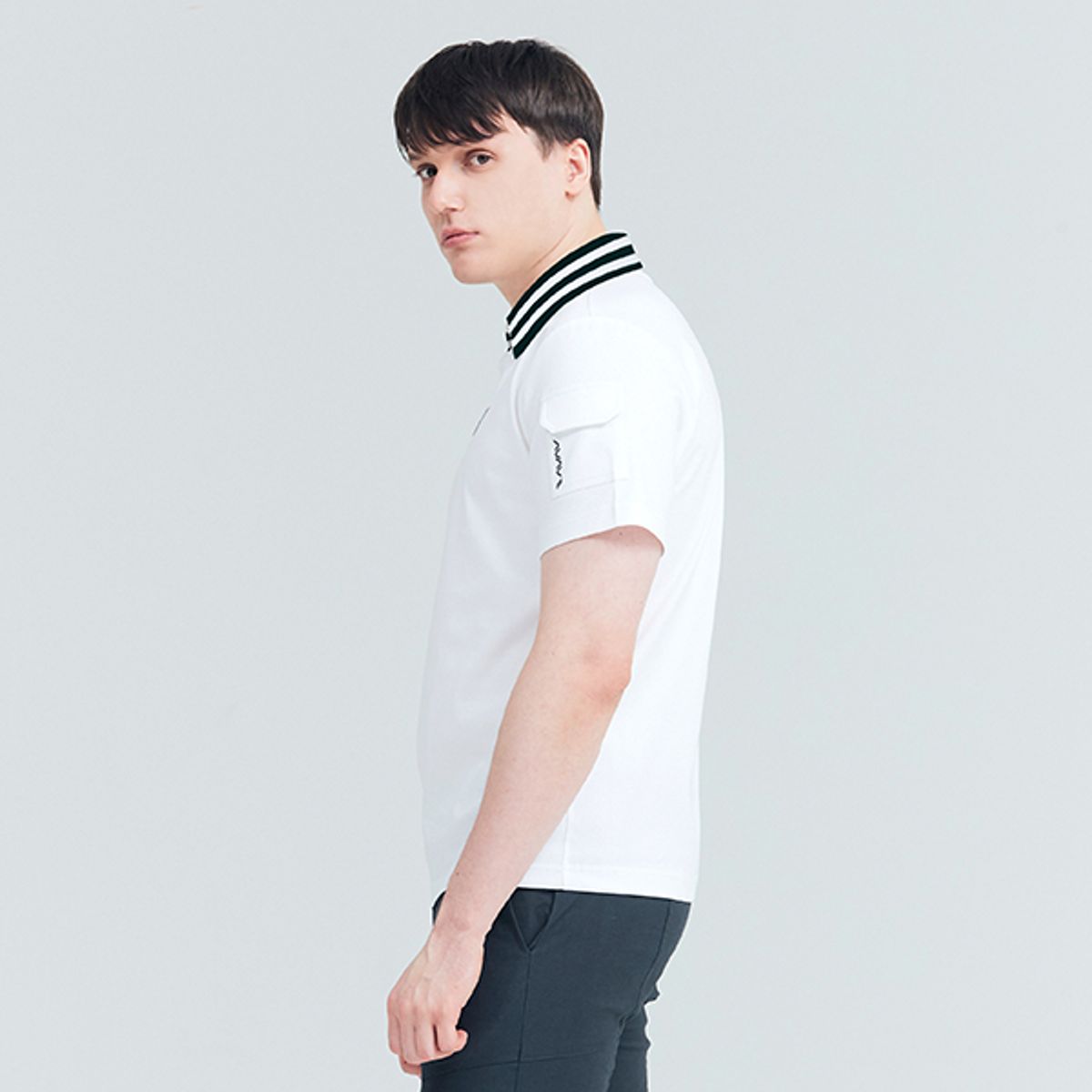 어베이브(AVAVE) 남성용 로고패치 폴로티셔츠 화이트