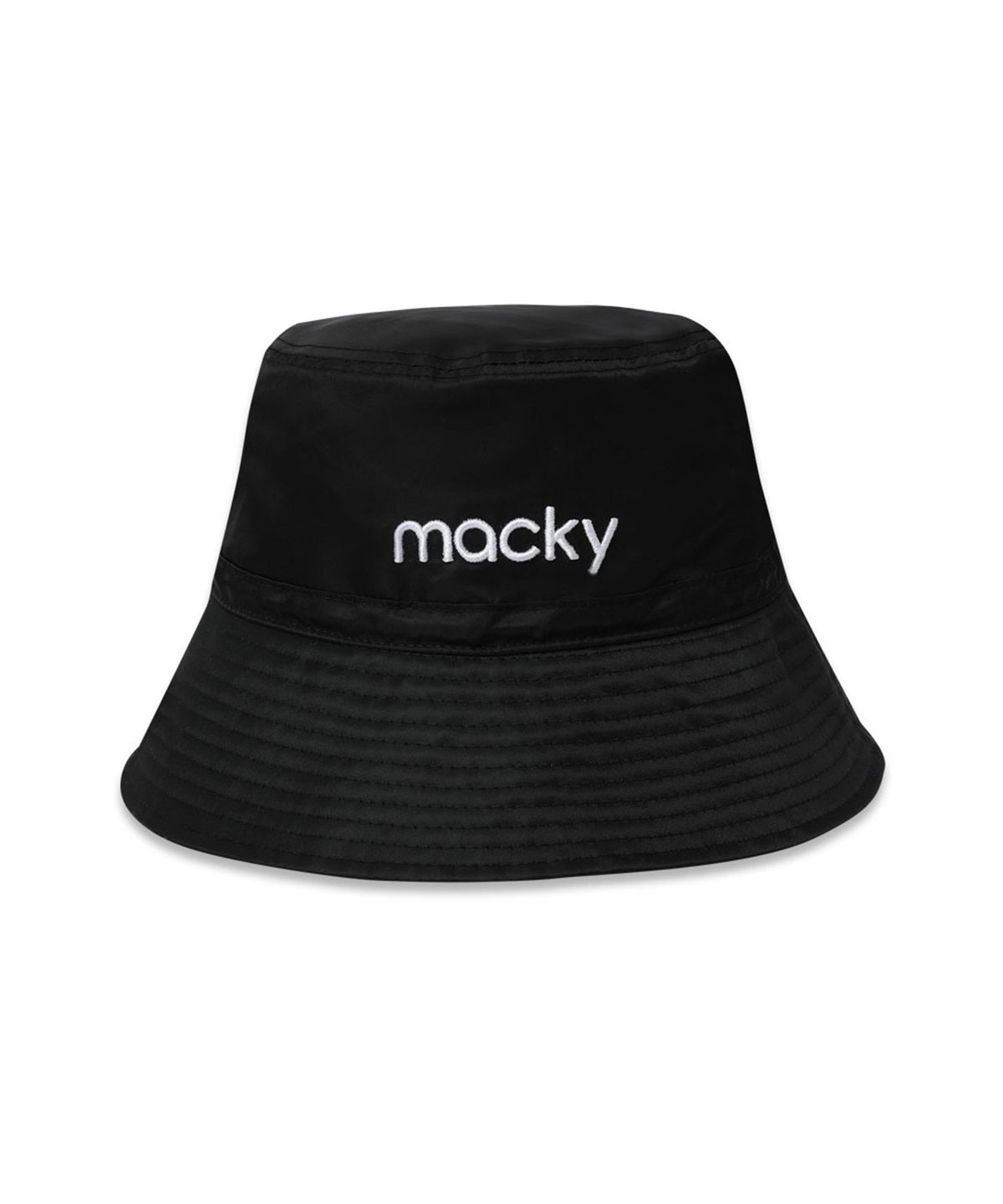 맥키(MACKY) 베이직 로고 버킷햇 블랙
