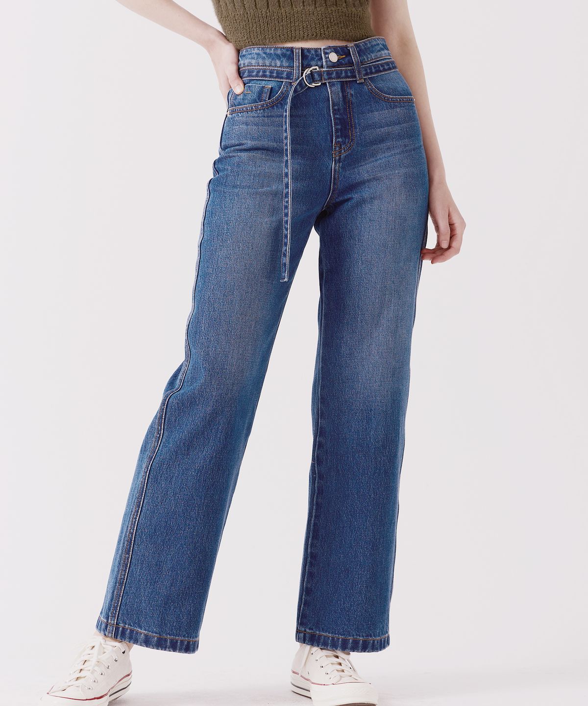 람(RAAM) RP362 릴랙스 스트레이트 데님 팬츠(벨트포함)