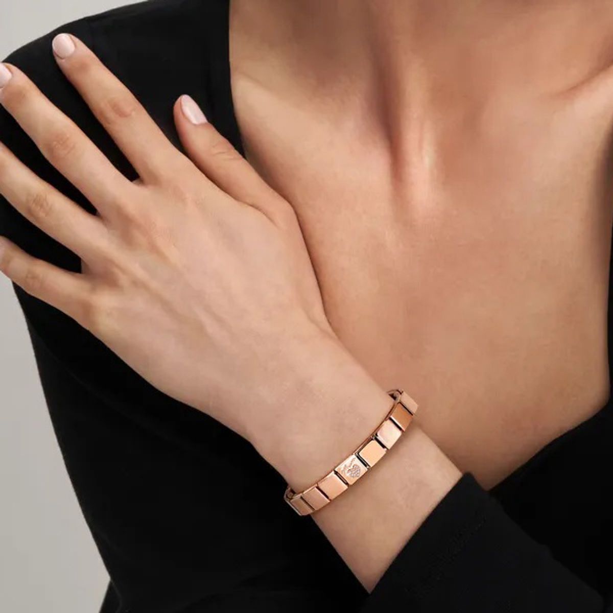 노미네이션(NOMINATION) 팔찌 글램 심볼 Rose Gold & cubic zirconia (MUM HEART) 239104/22