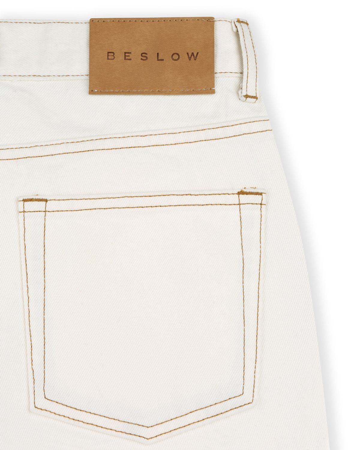 비슬로우(BESLOW) CONE MILL DEEP ONE TUCK JEAN ECRU STITCH