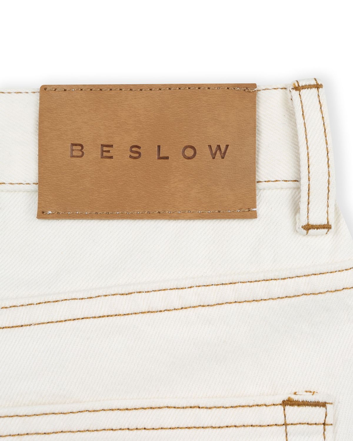 비슬로우(BESLOW) CONE MILL DEEP ONE TUCK JEAN ECRU STITCH