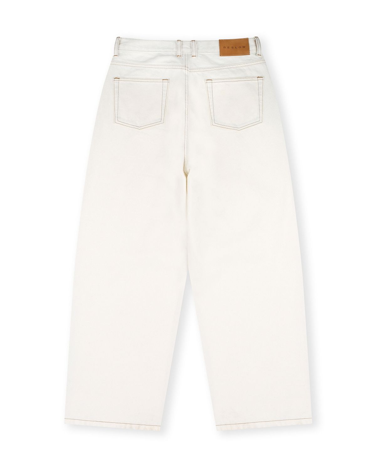비슬로우(BESLOW) CONE MILL DEEP ONE TUCK JEAN ECRU STITCH