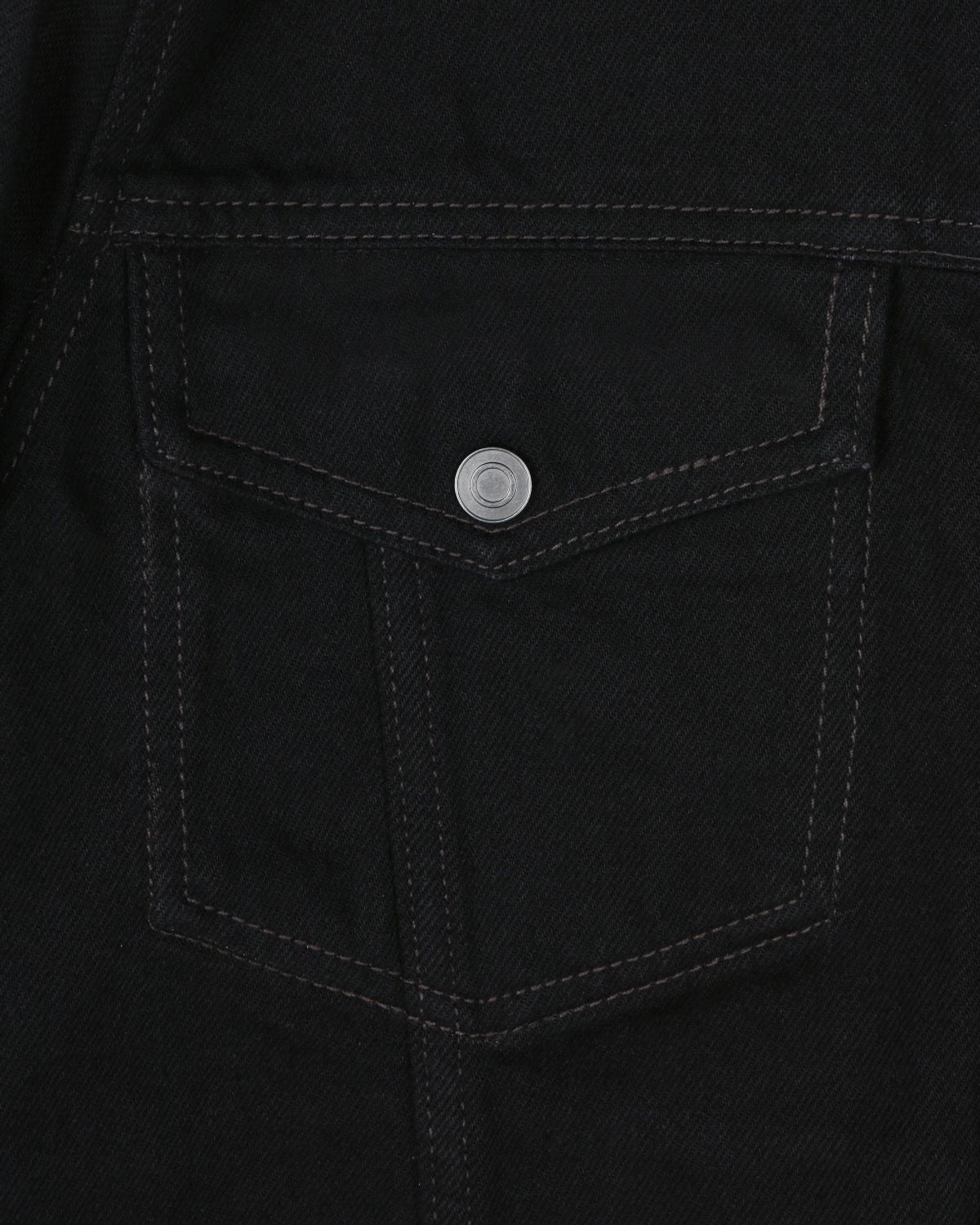 비슬로우(BESLOW) CONE MILL DENIM STITCHED TRUCKER JACKET BLACK