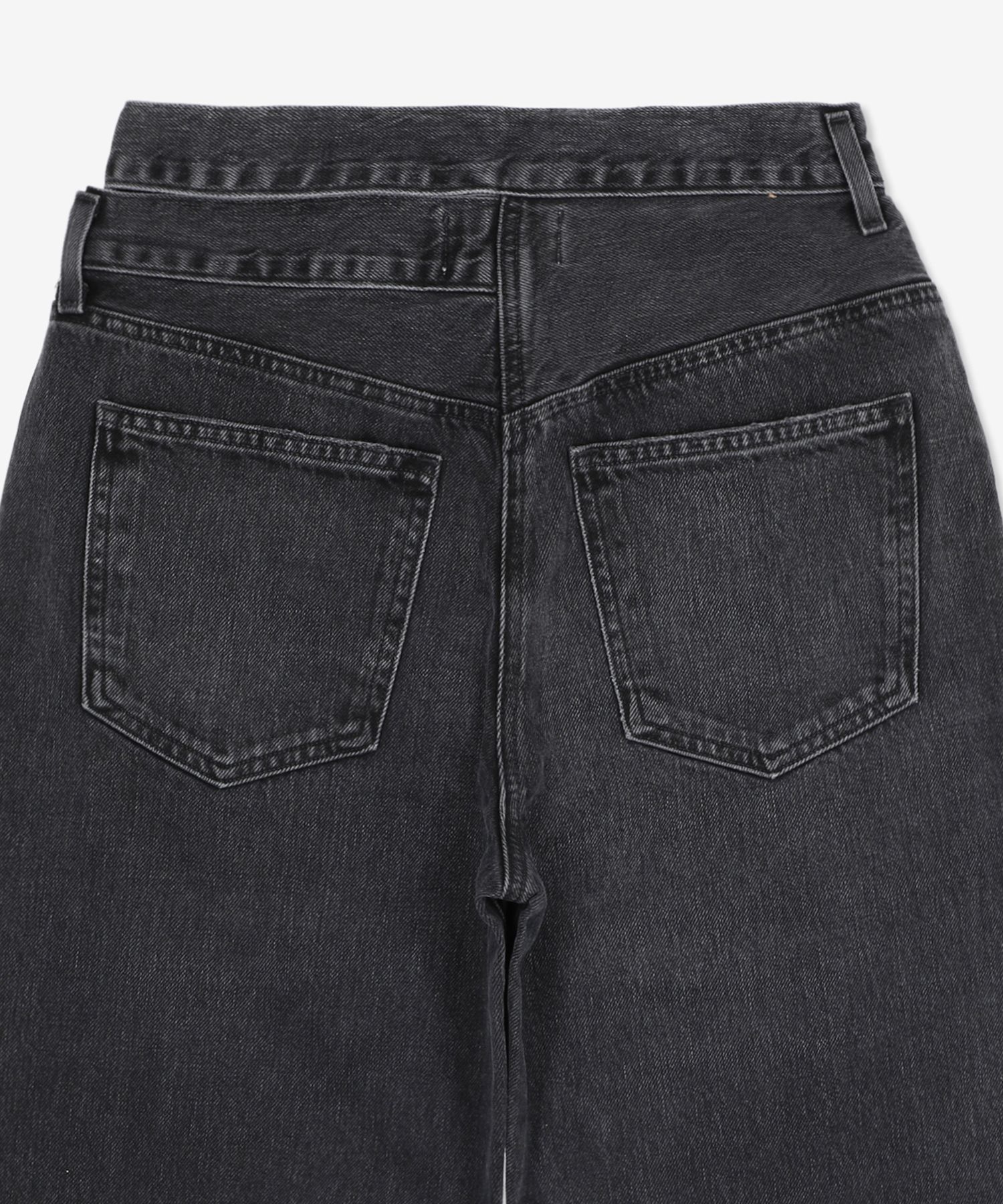 パンツ AGOLDE Broken Waistband Denim Pants Black A90451157CONDU A90 MUSINSA | AGOLDE Broken waist band denim pants - Black