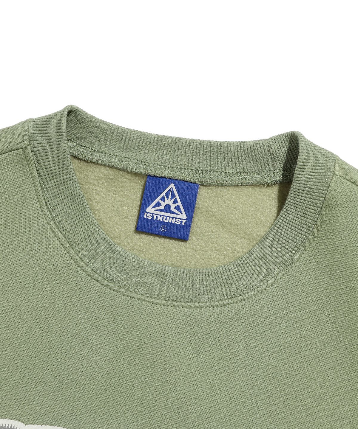 이스트쿤스트(ISTKUNST) ZIGZAG LINE HOMIE SWEATSHIRTS_OLIVE(IK2DFMM459A)