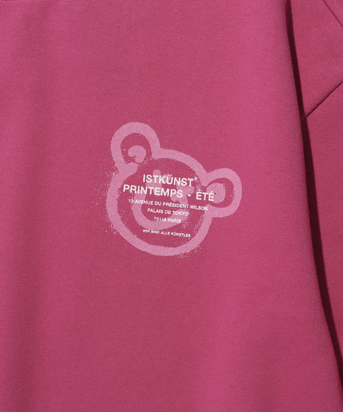 이스트쿤스트(ISTKUNST) BEAR&SMILEY SWEATSHIRTS_PINK(IK2DFMM442A)