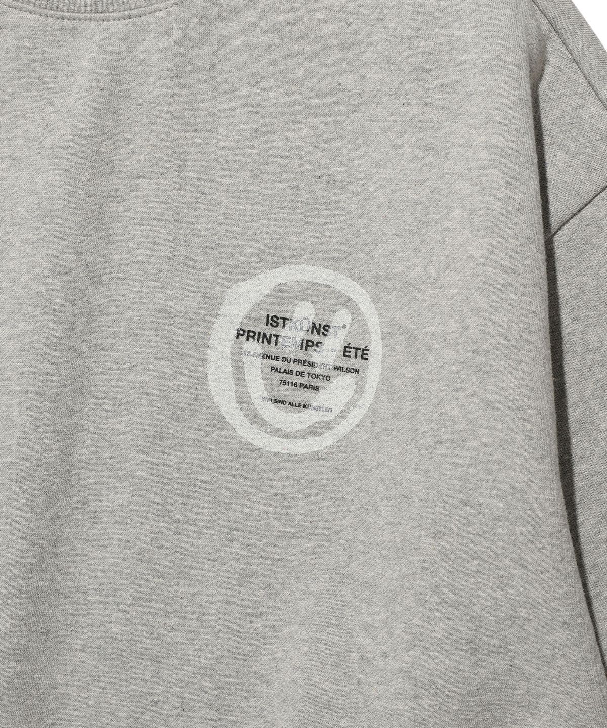 이스트쿤스트(ISTKUNST) LOGO&SMILEY SWEATSHIRTS_GREY(IK2DFMM440A)