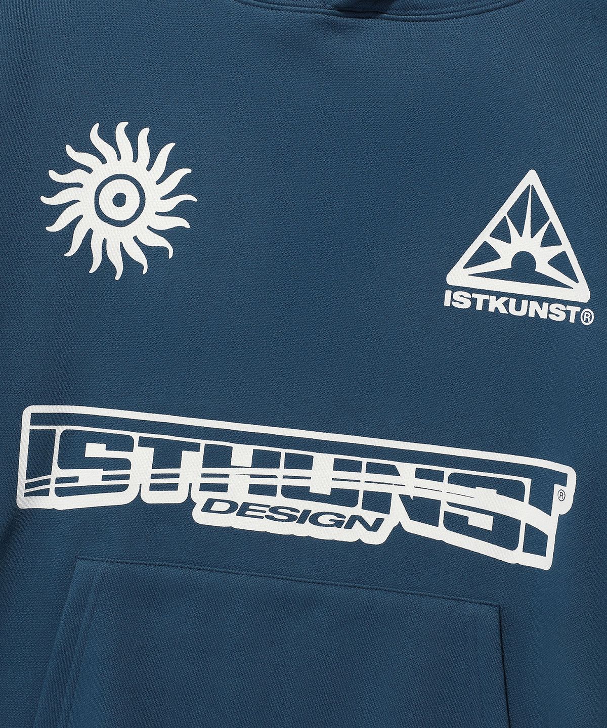 이스트쿤스트(ISTKUNST) SPORTY SUNRISE LOGO HOODIE_BLUE(IK2DFMM419A)