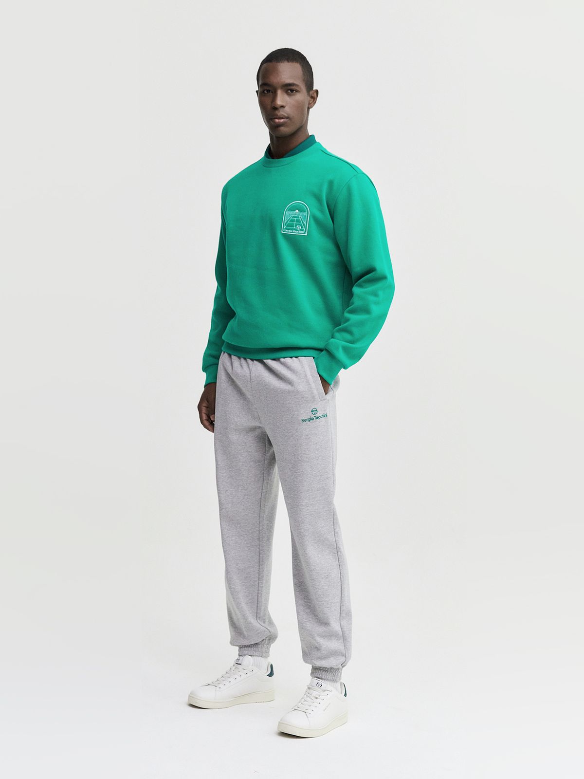 세르지오 타키니(SERGIO TACCHINI) M 데일리 조거 스웻 팬츠 (Melange Grey)