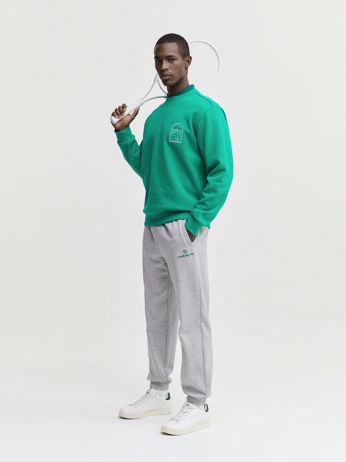 세르지오 타키니(SERGIO TACCHINI) M 데일리 조거 스웻 팬츠 (Melange Grey)