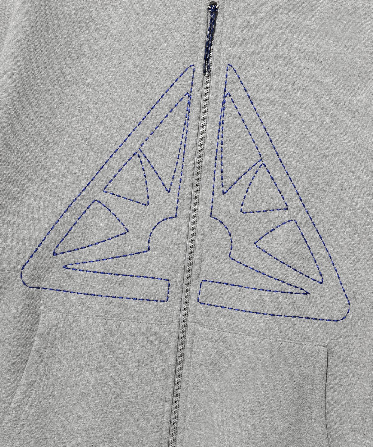 이스트쿤스트(ISTKUNST) SUNRISE STITCH LOGO HOOD ZIP UP_GREY(IK2DFMM481A)
