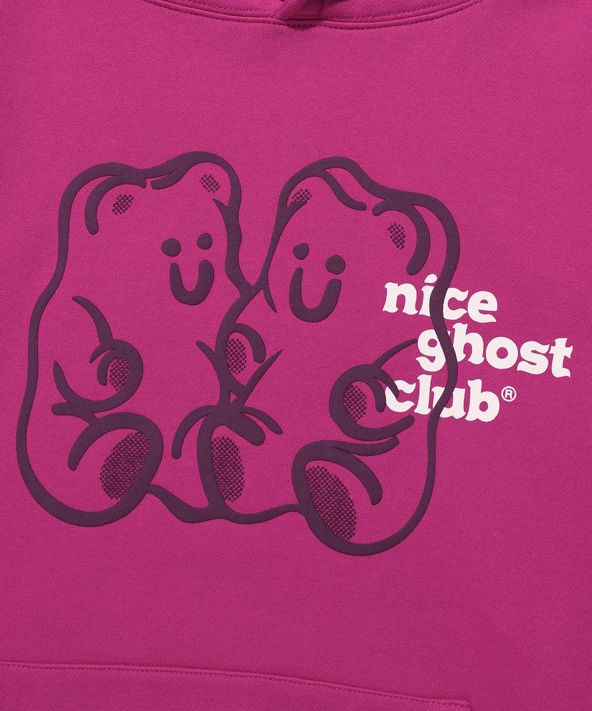 나이스고스트클럽(NICEGHOSTCLUB) GUMMY BEAR & LOGO HOODIE_PINK(NG2DFUM400A)