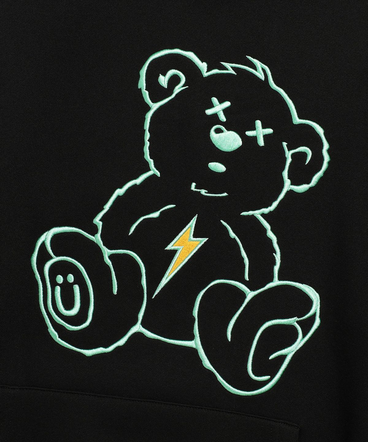 이스트쿤스트(ISTKUNST) THUNDER BEAR HOODIE_BLACK(IK2DFMM401A)
