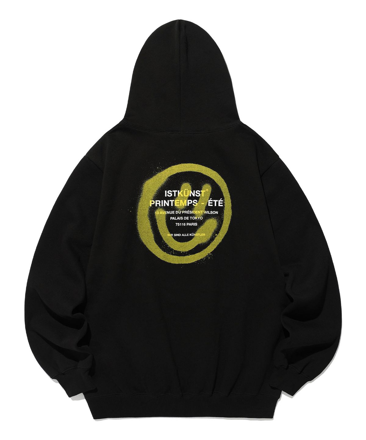 이스트쿤스트(ISTKUNST) LOGO&SMILEY HOODIE_BLACK(IK2DFMM400A)