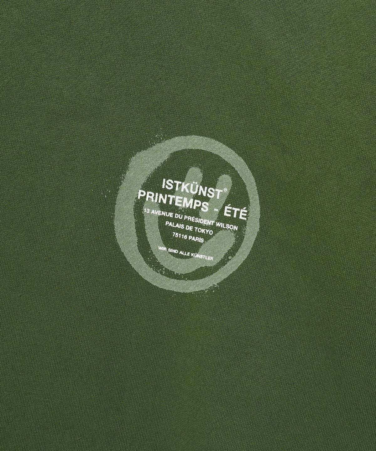 이스트쿤스트(ISTKUNST) LOGO&SMILEY HOODIE_KHAKI(IK2DFMM400A)