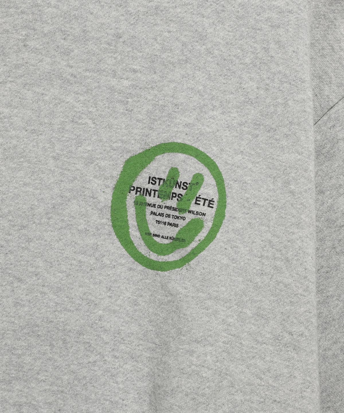 이스트쿤스트(ISTKUNST) LOGO&SMILEY HOODIE_GREY(IK2DFMM400A)