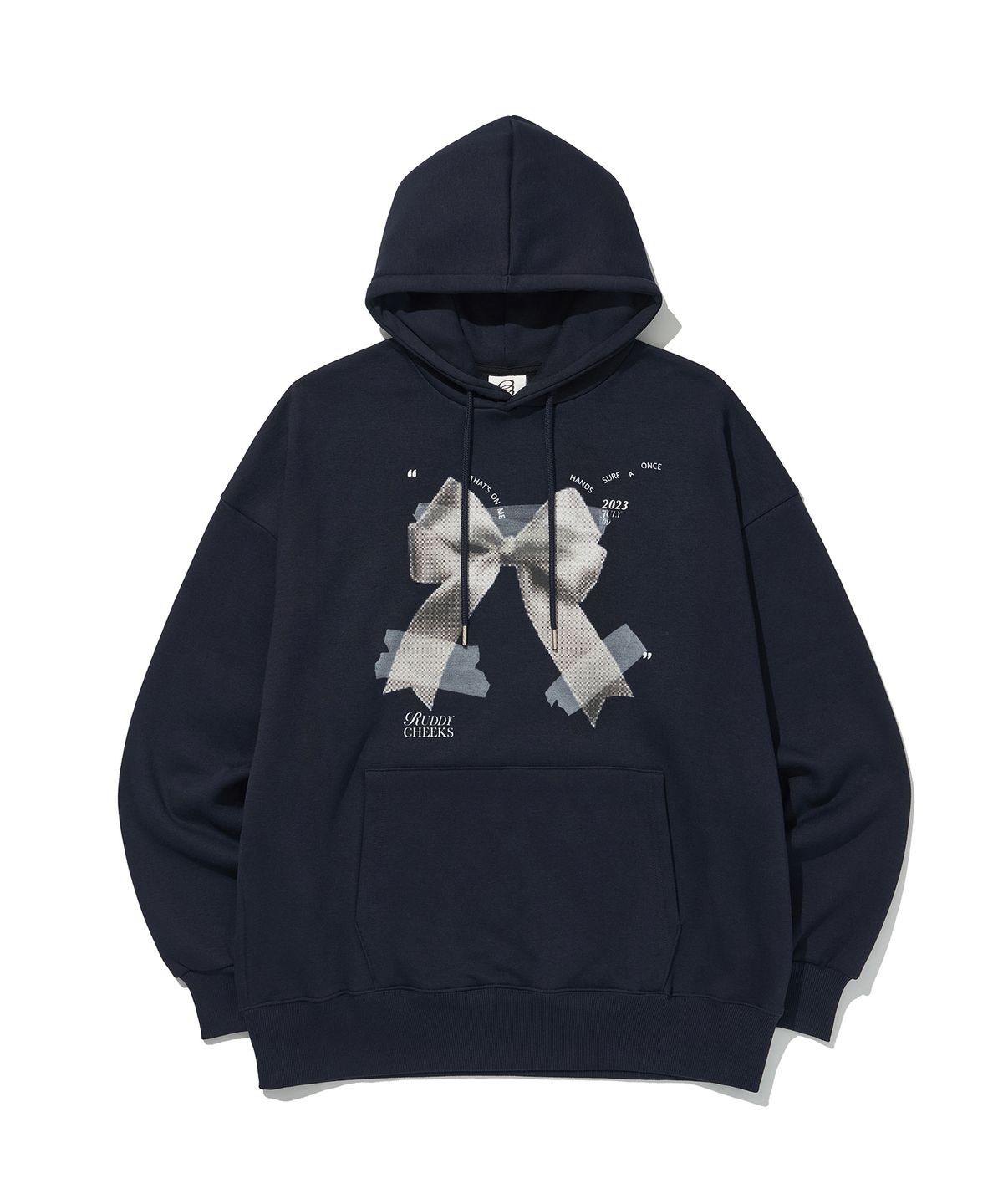 아이필블루씨에스엠(IFEELBLUECSM) Ribbon Taping HOODIE [2Color]